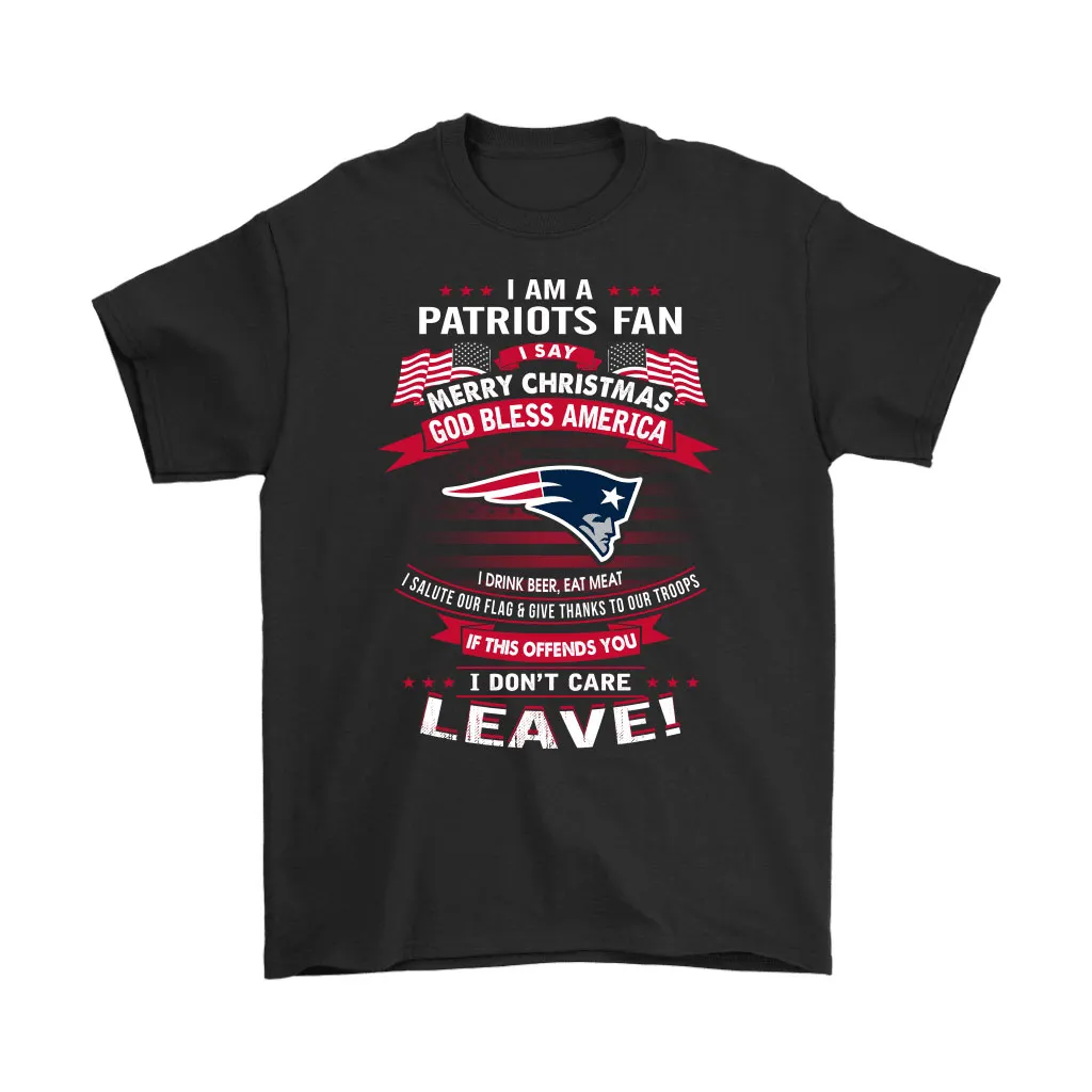 A New England Patriots Fan Merry Christmas God Bless America Men Women T-shirt, Hoodie, Sweatshirt