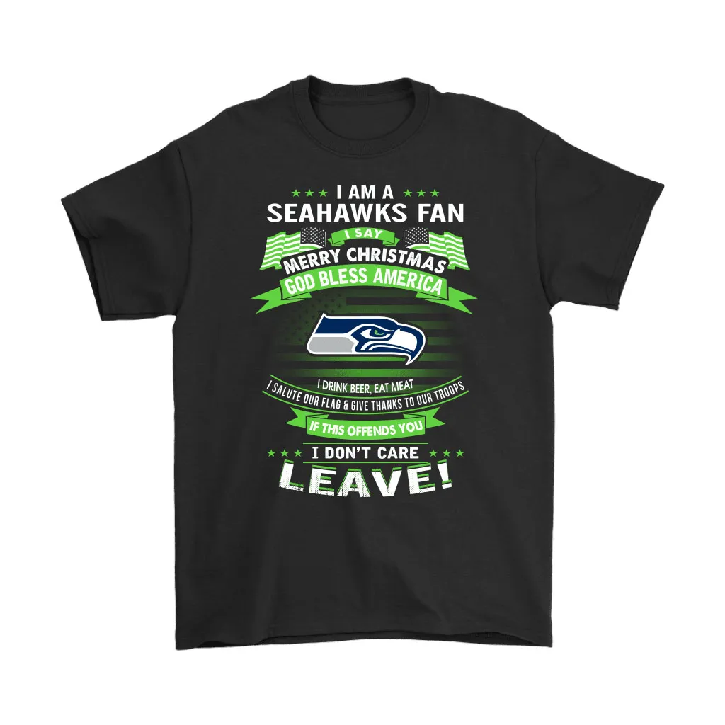 A Seattle Seahawks Fan Merry Christmas God Bless America Men Women T-shirt, Hoodie, Sweatshirt