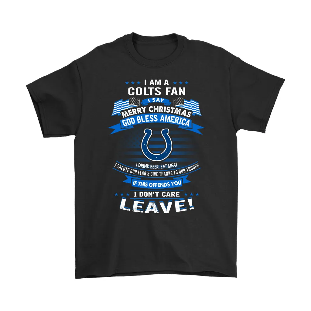 An Indianapolis Colts Fan Merry Christmas God Bless America Men Women T-shirt, Hoodie, Sweatshirt