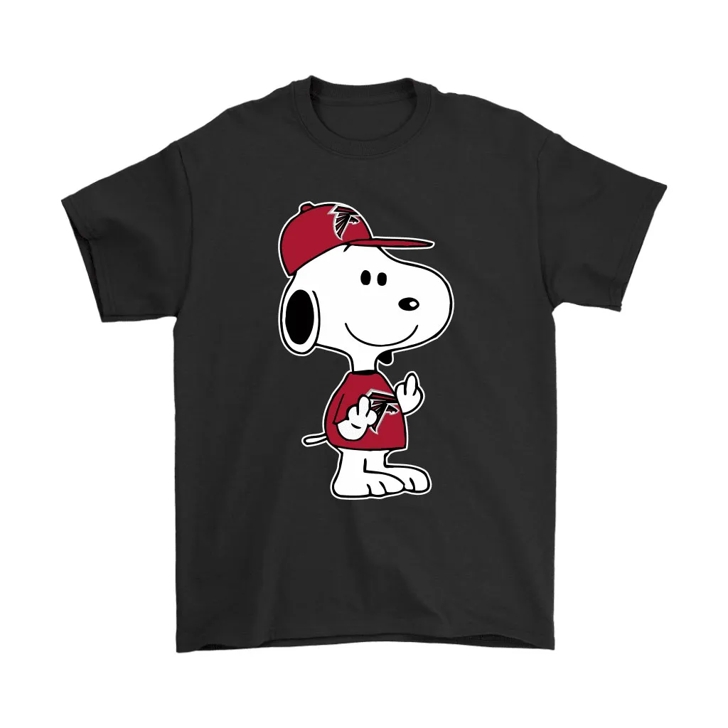 Atlanta Falcons Snoopy Double Middle Fingers Fck You Nfl Men Women T-shirt, Hoodie, Sweatshirt