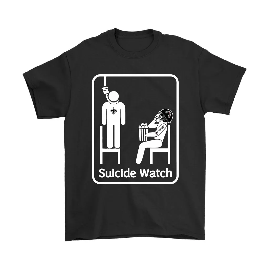 Atlanta Falcons Suicide Watch With Popcorn Nfl Men Women T-shirt, Hoodie, Sweatshirt