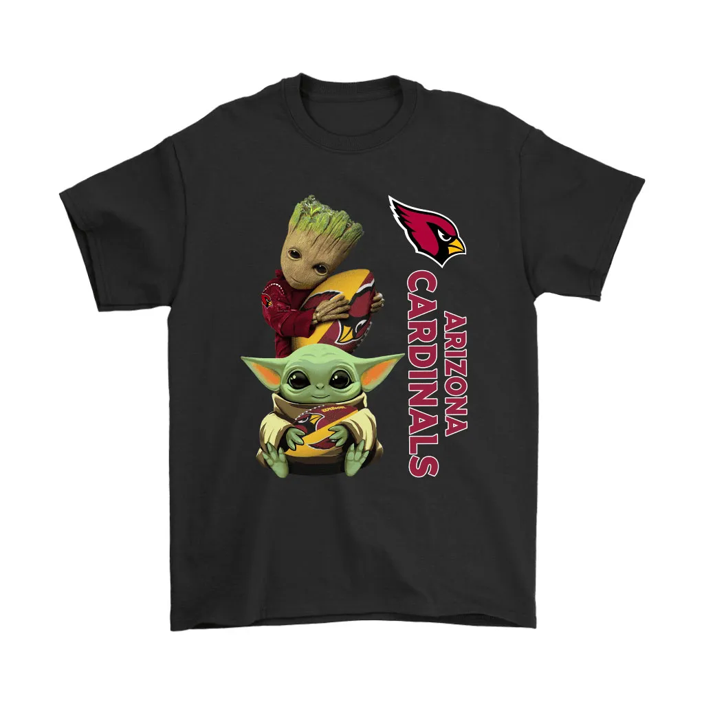 Baby Yoda And Groot Hug Arizona Cardinals Nfl Men Women T-shirt, Hoodie, Sweatshirt