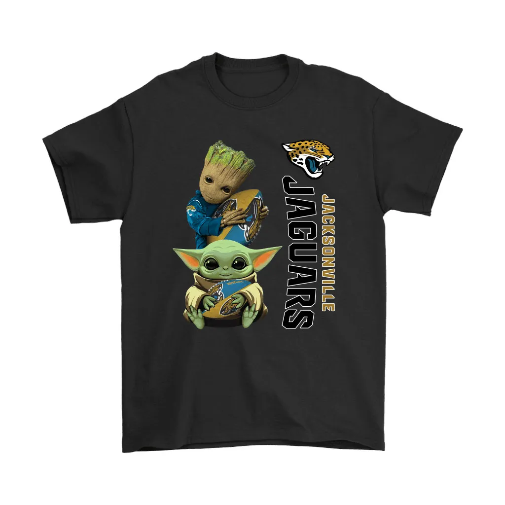 Baby Yoda And Groot Hug Jacksonville Jaguars Nfl Men Women T-shirt, Hoodie, Sweatshirt