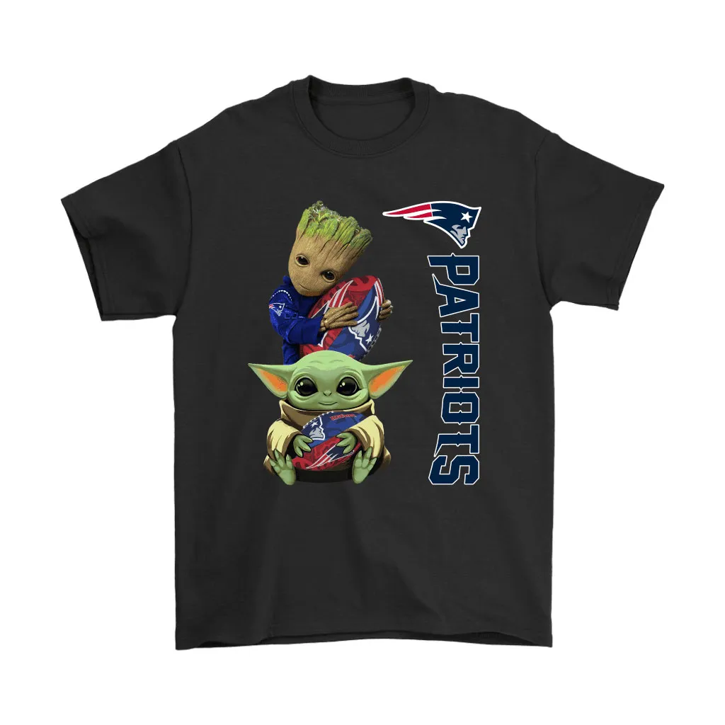 Baby Yoda And Groot Hug New England Patriots Nfl Men Women T-shirt, Hoodie, Sweatshirt