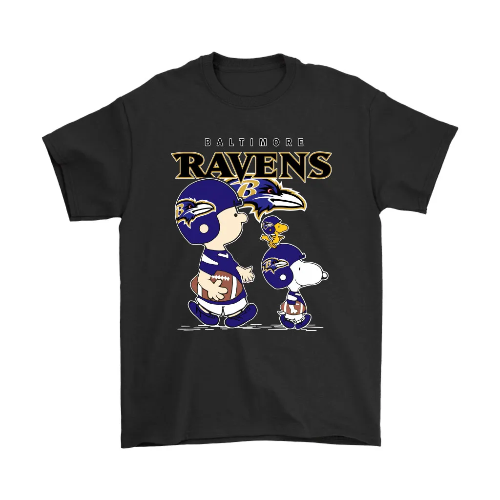 Baltimore Ravens Lets Play Football Together Snoopy Nfl Men Women T-shirt, Hoodie, Sweatshirt