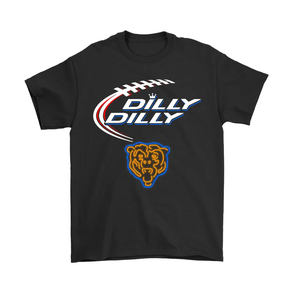 Bud Light Dilly Dilly Chicago Bears Neon Light Style Men Women T-shirt, Hoodie, Sweatshirt