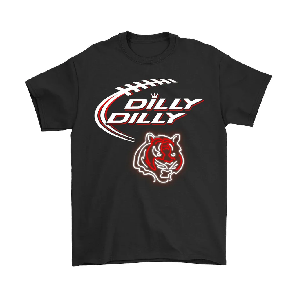 Bud Light Dilly Dilly Cincinnati Bengals Neon Light Style Men Women T-shirt, Hoodie, Sweatshirt