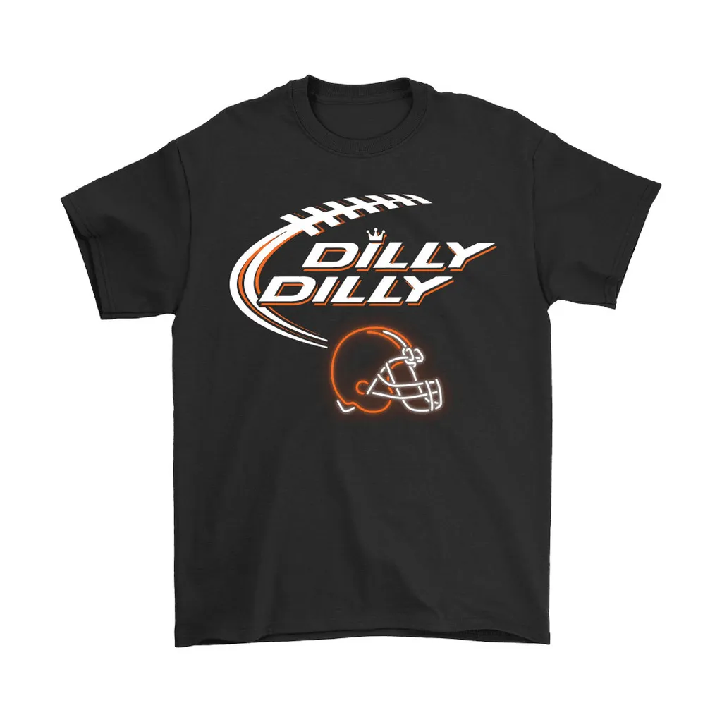 Bud Light Dilly Dilly Cleveland Browns Neon Light Style Men Women T-shirt, Hoodie, Sweatshirt