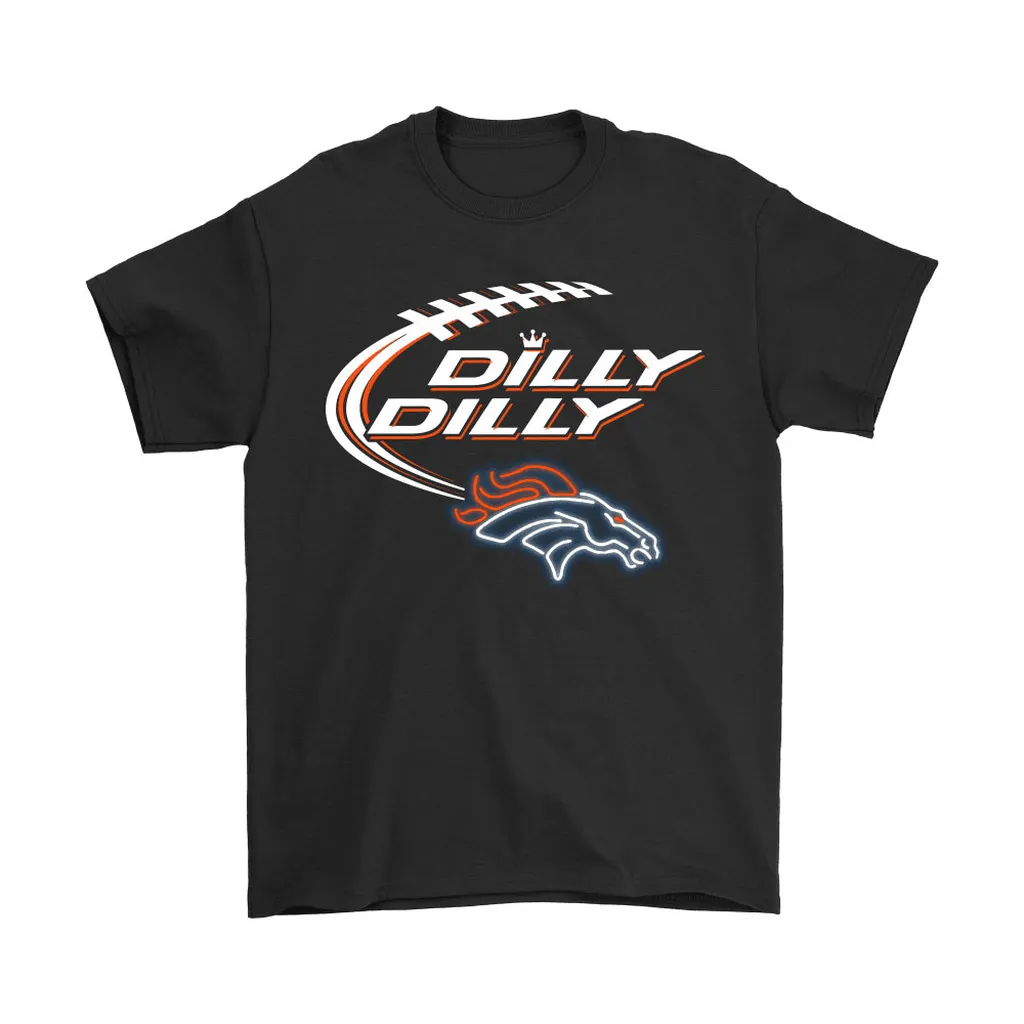 Bud Light Dilly Dilly Denver Broncos Neon Light Style Men Women T-shirt, Hoodie, Sweatshirt