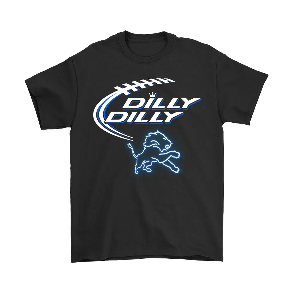 Bud Light Dilly Dilly Detroit Lions Neon Light Style Men Women T-shirt, Hoodie, Sweatshirt