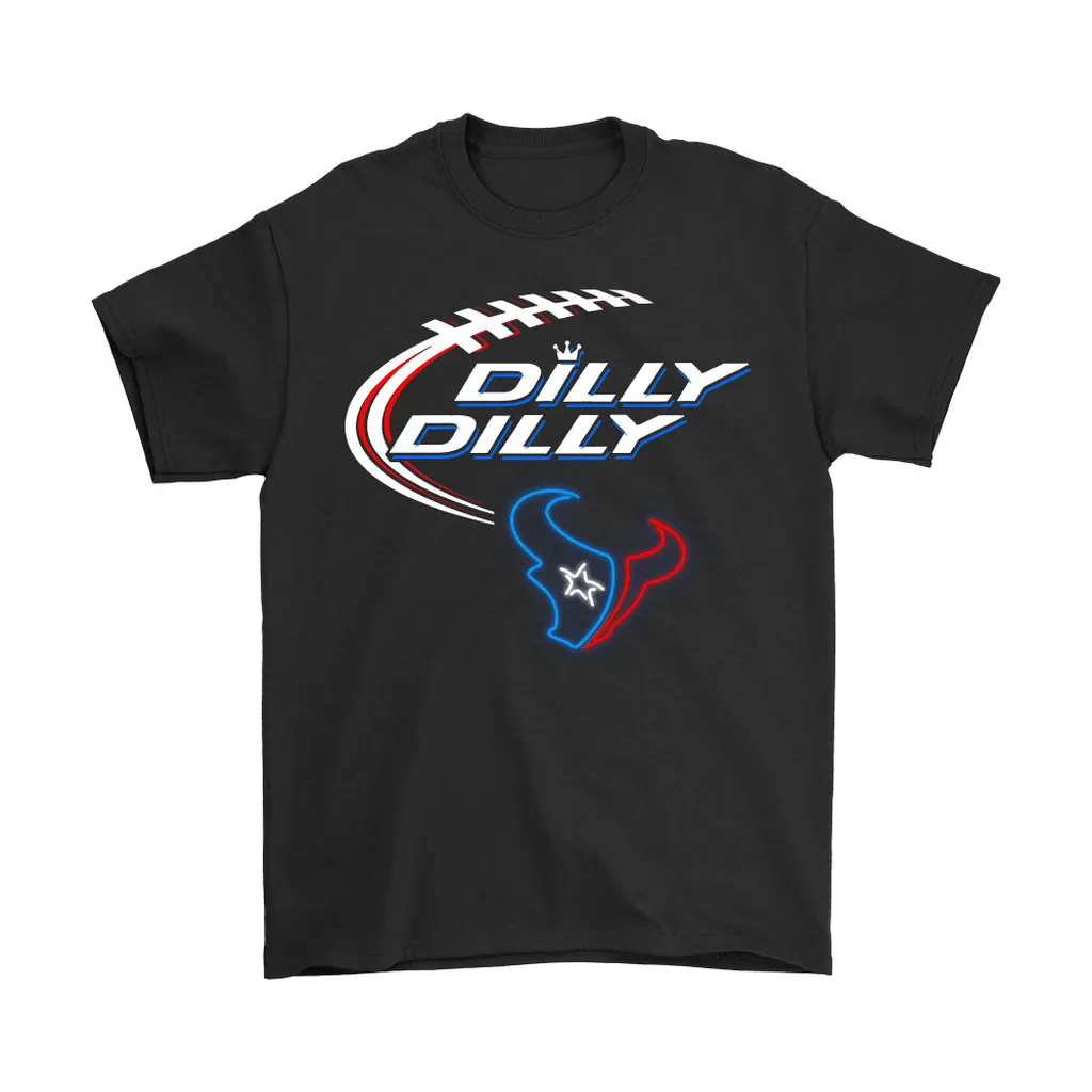 Bud Light Dilly Dilly Houston Texans Neon Light Style Men Women T-shirt, Hoodie, Sweatshirt