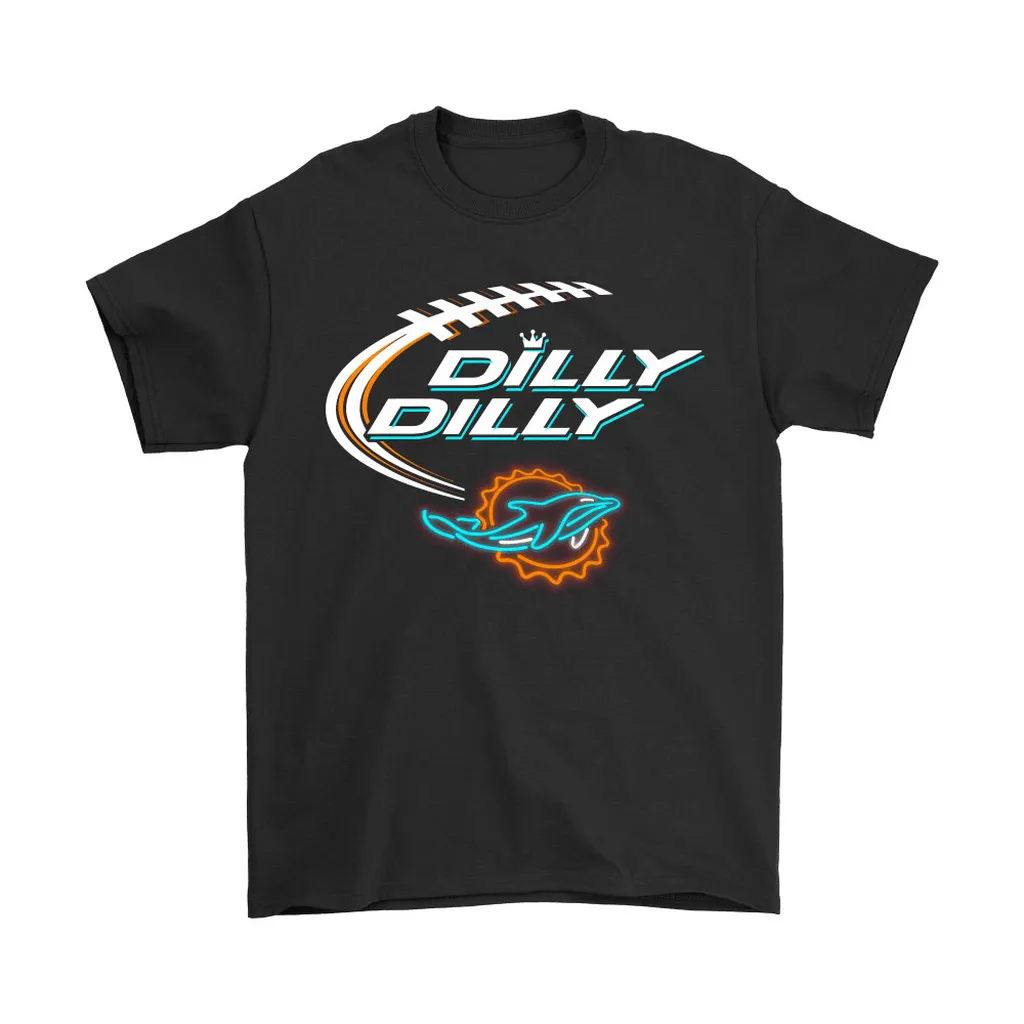 Bud Light Dilly Dilly Miami Dolphins Neon Light Style Men Women T-shirt, Hoodie, Sweatshirt