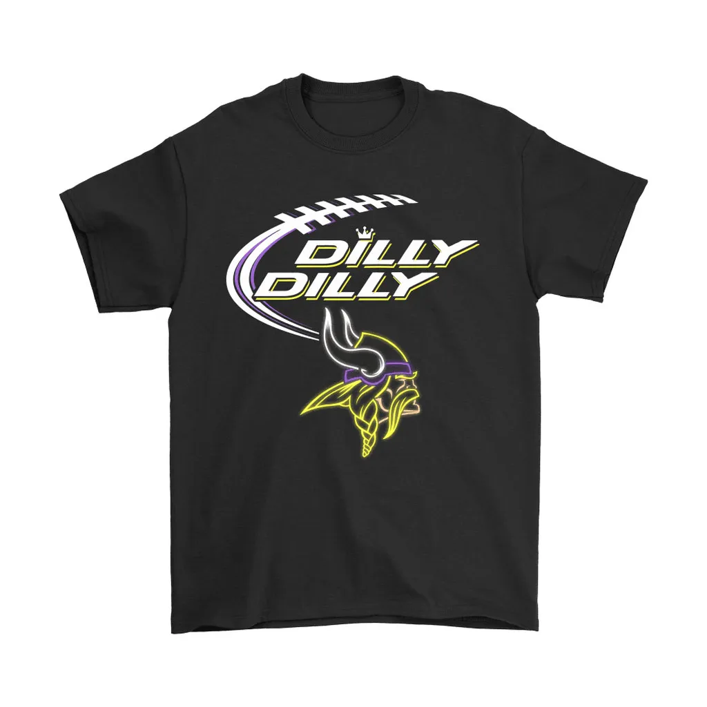 Bud Light Dilly Dilly Minnesota Vikings Neon Light Style Men Women T-shirt, Hoodie, Sweatshirt