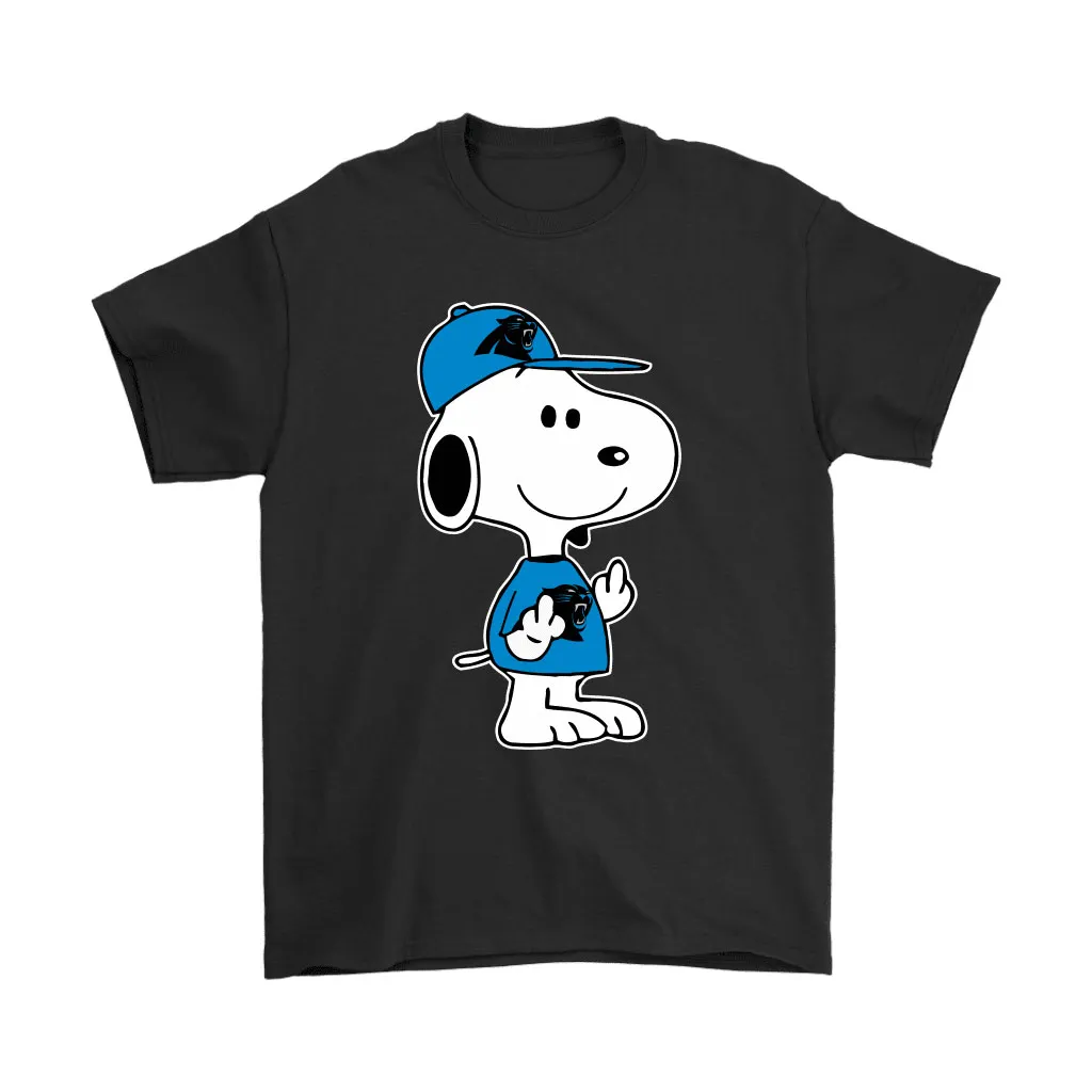 Carolina Panthers Snoopy Double Middle Fingers Fck You Nfl Men Women T-shirt, Hoodie, Sweatshirt