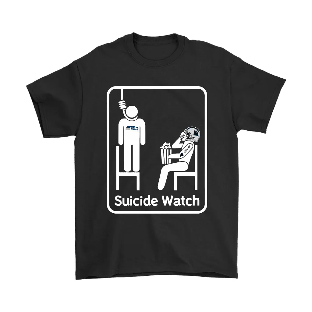 Carolina Panthers Suicide Watch With Popcorn Nfl Men Women T-shirt, Hoodie, Sweatshirt