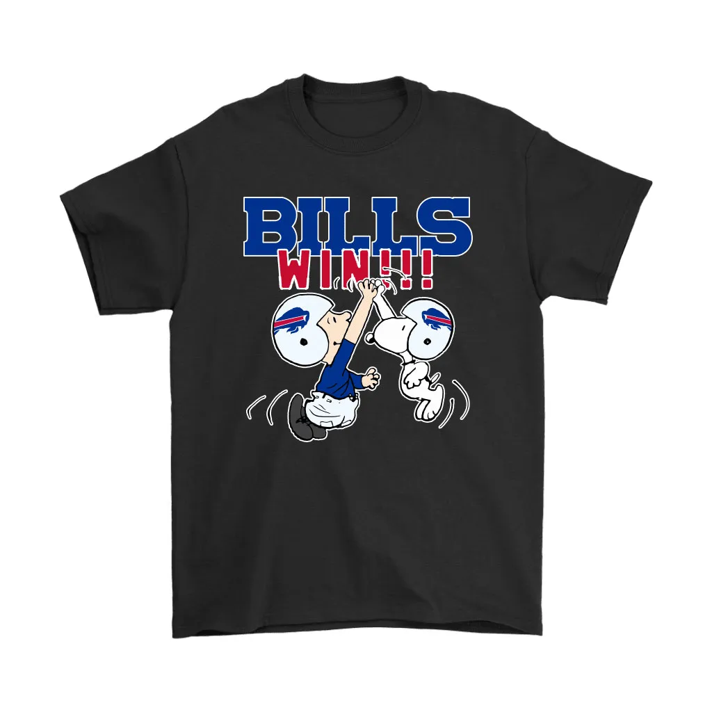 Charlie Snoopy High Five Buffalo Bills Win Nfl Men Women T-shirt, Hoodie, Sweatshirt