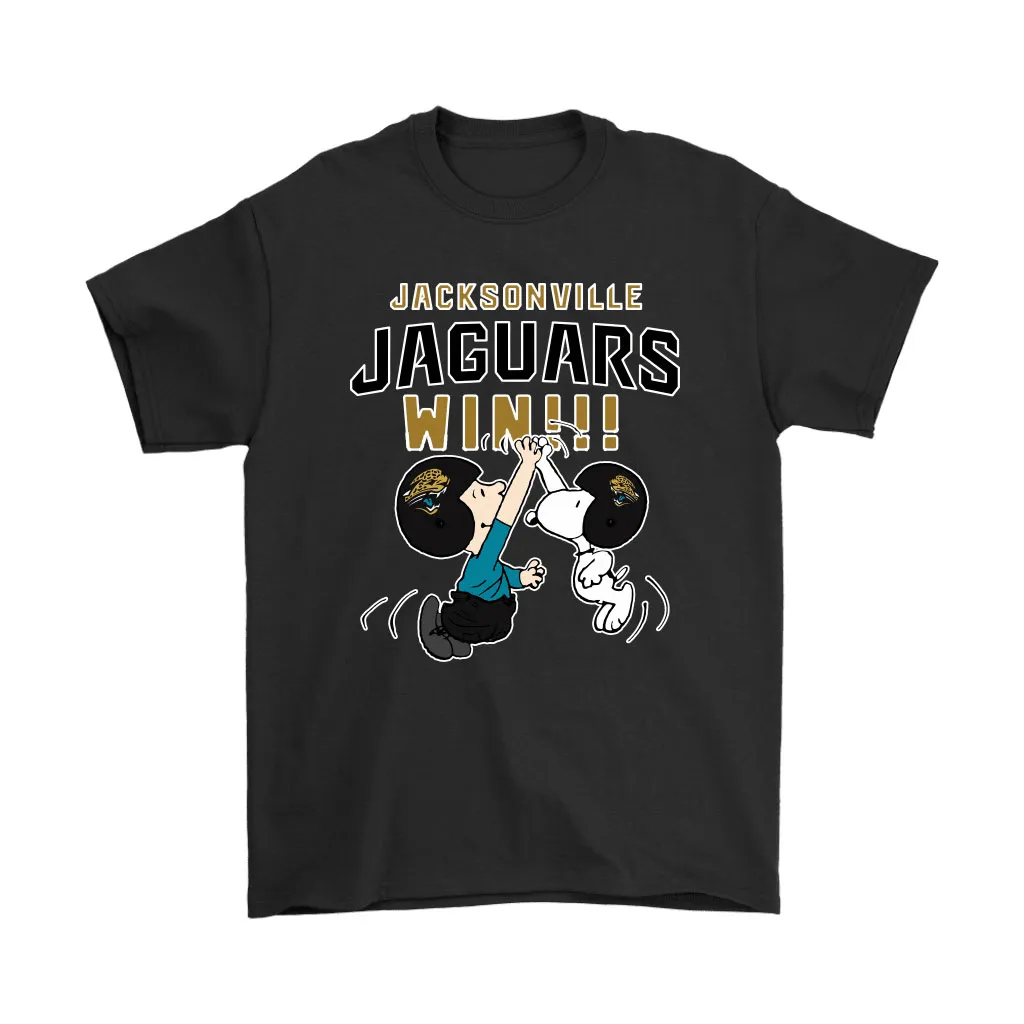 Charlie Snoopy High Five Jacksonville Jaguars Win Nfl Men Women T-shirt, Hoodie, Sweatshirt