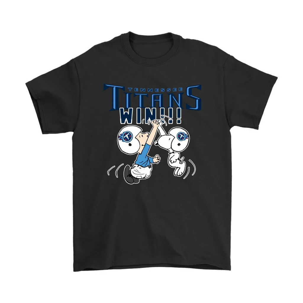 Charlie Snoopy High Five Tennessee Titans Win Nfl Men Women T-shirt, Hoodie, Sweatshirt