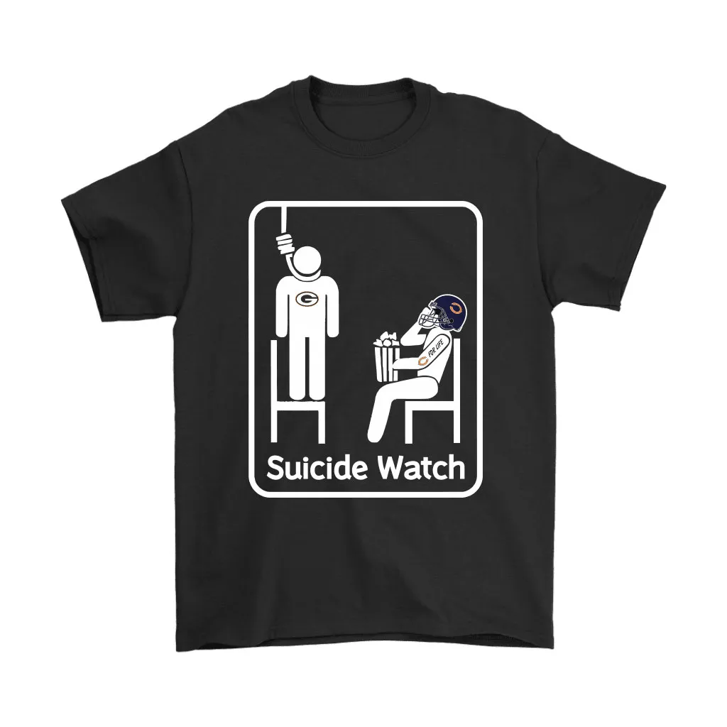 Chicago Bears Suicide Watch With Popcorn Nfl Men Women T-shirt, Hoodie, Sweatshirt