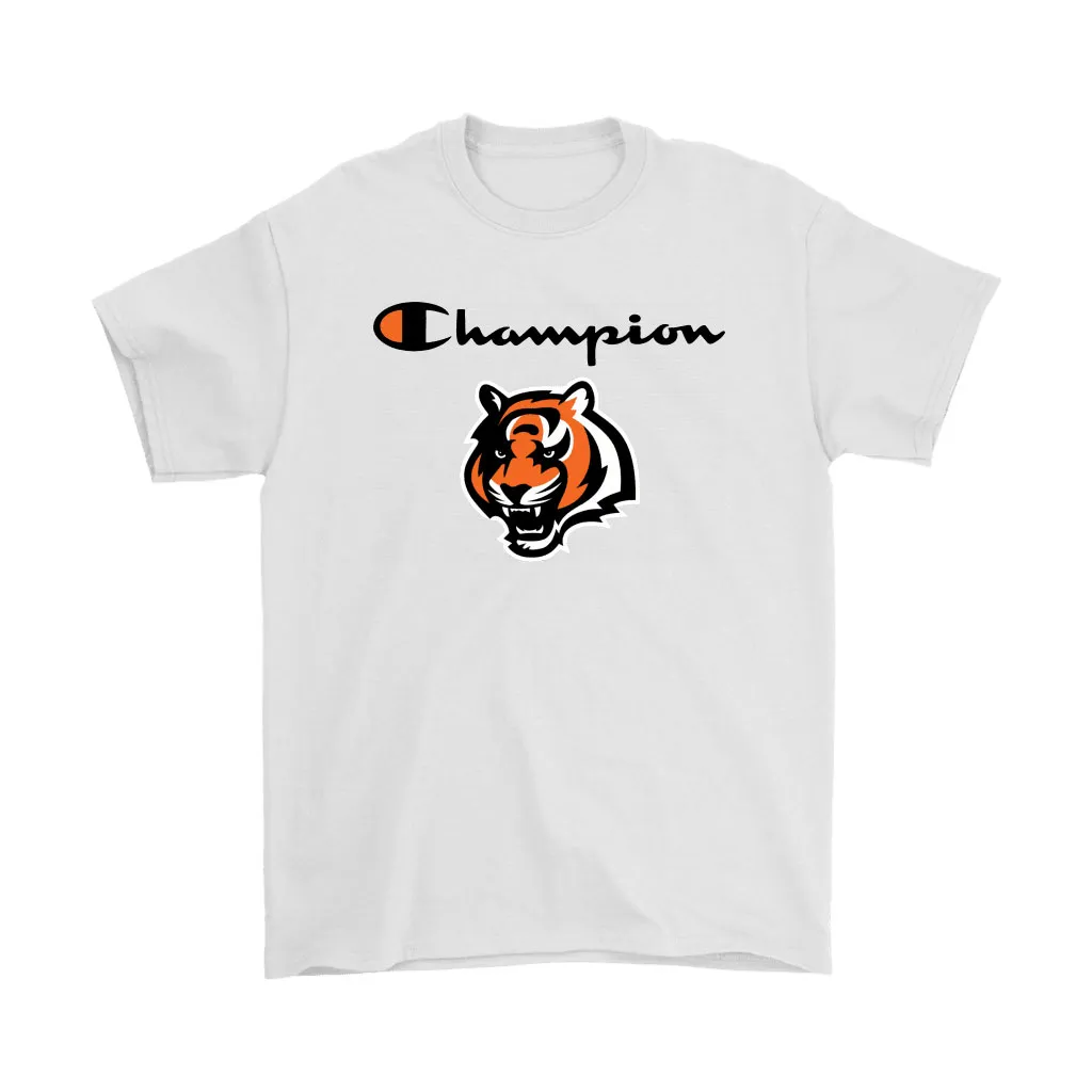 Cincinnati Bengals Champion Logo Mashup Nfl Men Women T-shirt, Hoodie, Sweatshirt