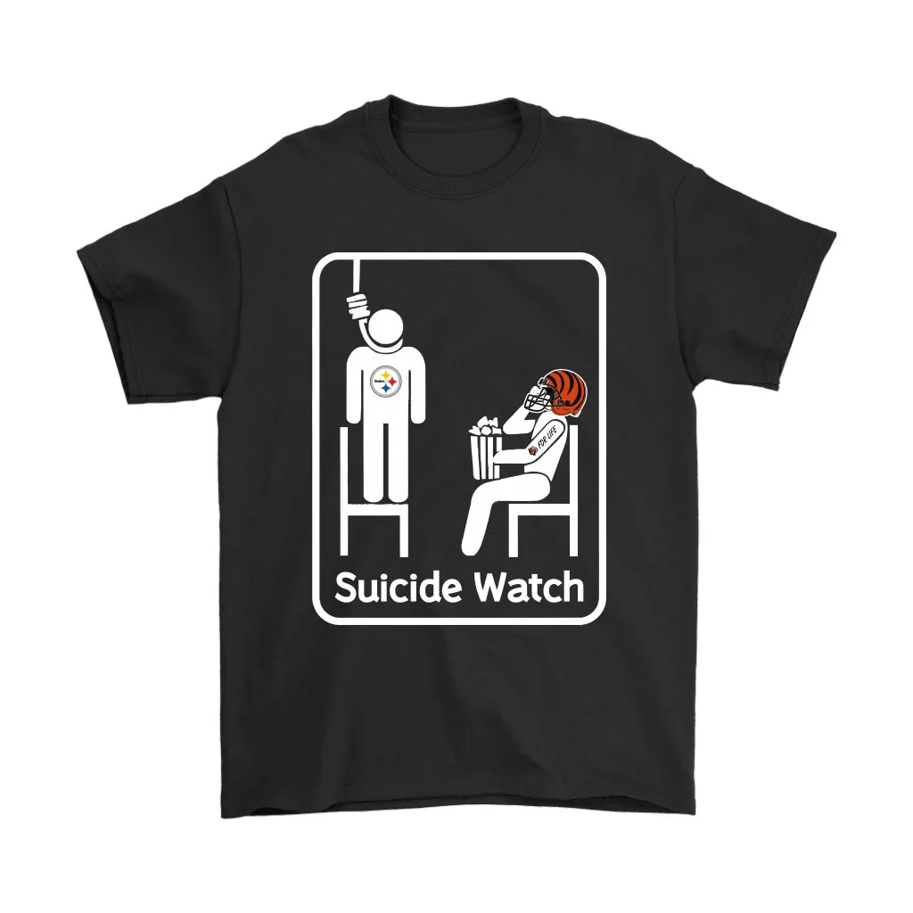 Cincinnati Bengals Suicide Watch With Popcorn Nfl Men Women T-shirt, Hoodie, Sweatshirt