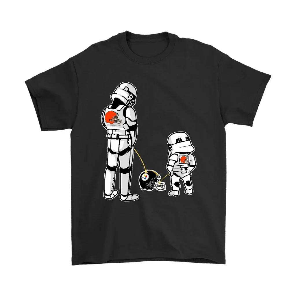 Cleveland Browns Father Child Stormtroopers Piss On You Men Women T-shirt, Hoodie, Sweatshirt