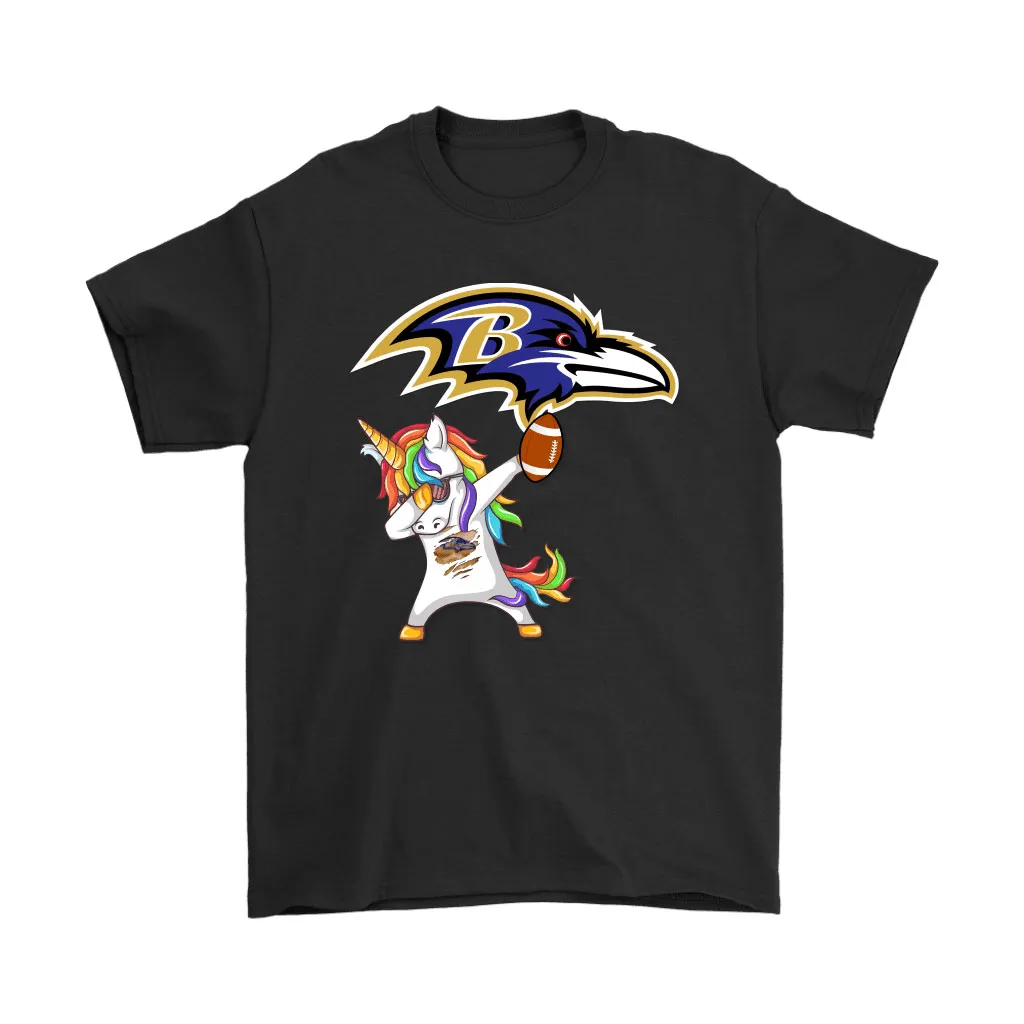 Dabbing Hip Hop Unicorn Dab With Baltimore Ravens Football Men Women T-shirt, Hoodie, Sweatshirt