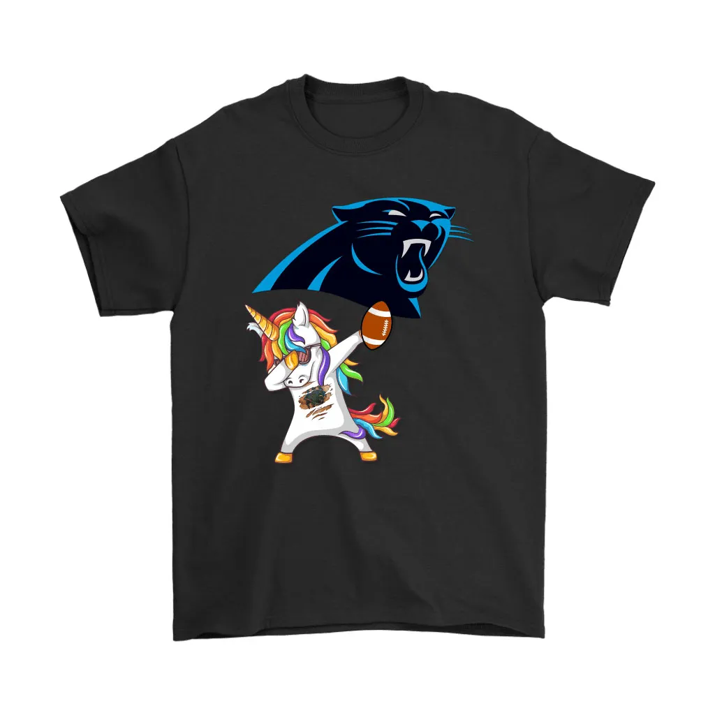 Dabbing Hip Hop Unicorn Dab With Carolina Panthers Football Men Women T-shirt, Hoodie, Sweatshirt