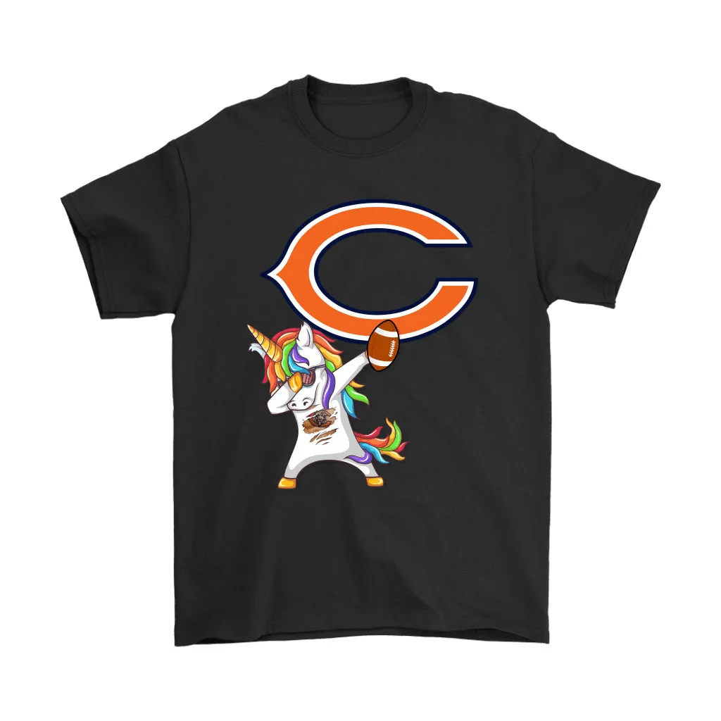 Dabbing Hip Hop Unicorn Dab With Chicago Bears Football Men Women T-shirt, Hoodie, Sweatshirt