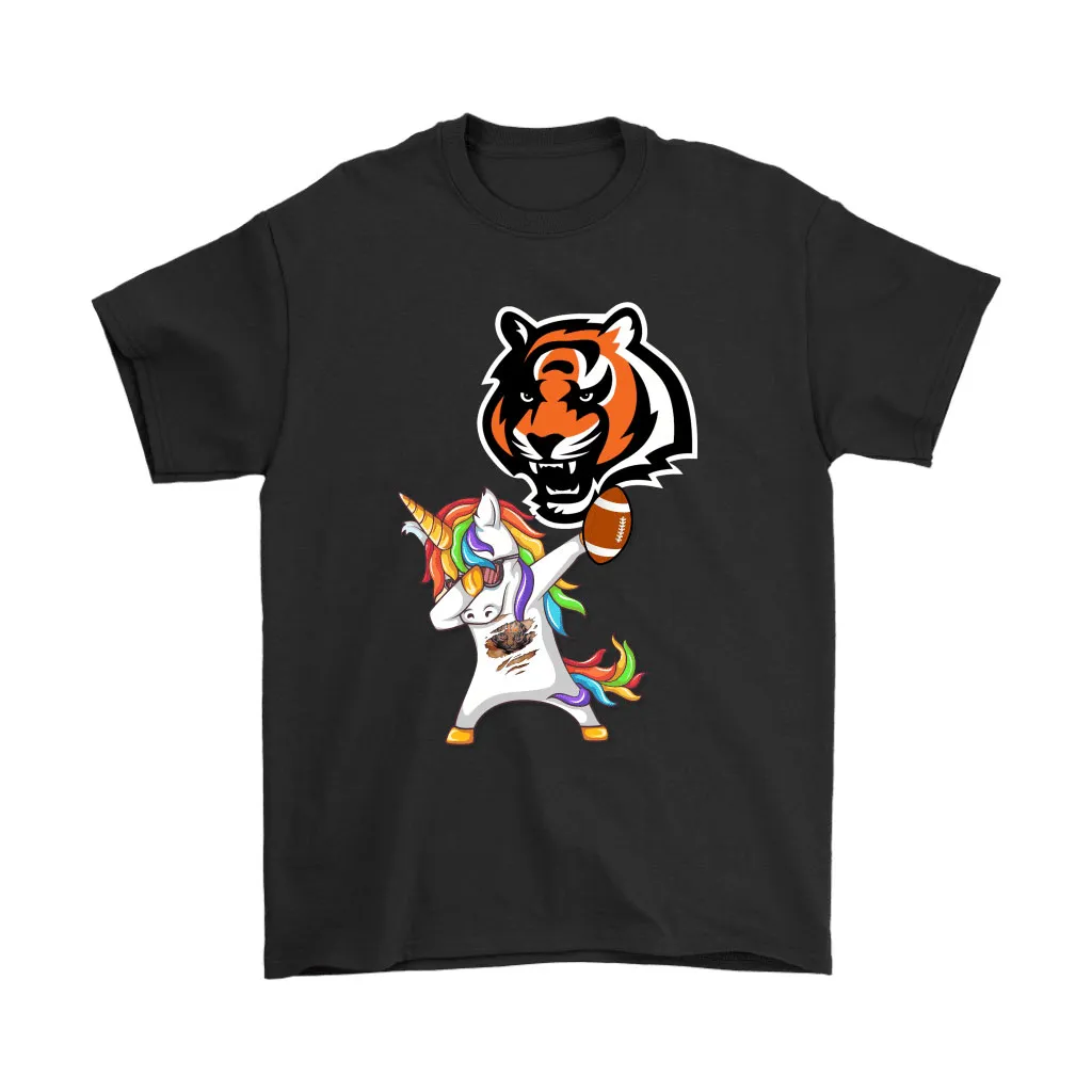 Dabbing Hip Hop Unicorn Dab With Cincinnati Bengals Football Men Women T-shirt, Hoodie, Sweatshirt