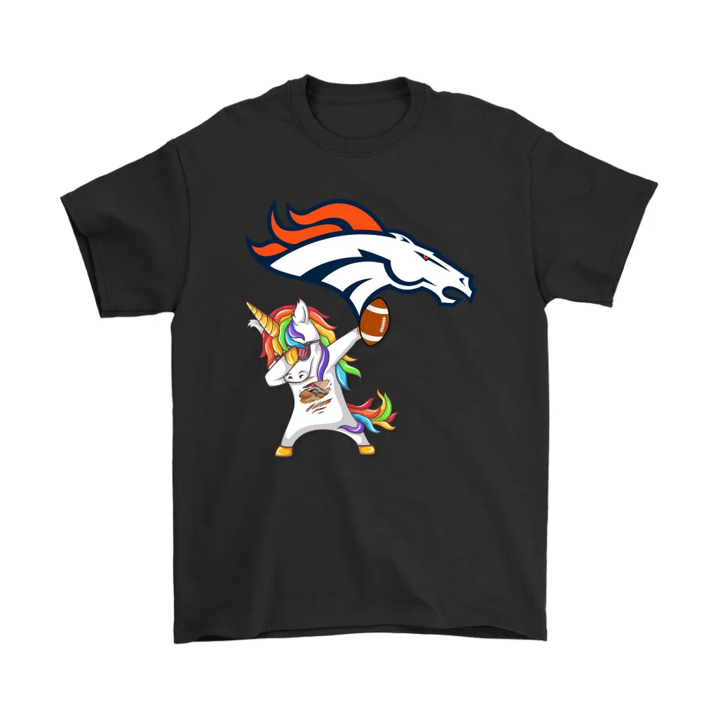 Dabbing Hip Hop Unicorn Dab With Denver Broncos Football Men Women T-shirt, Hoodie, Sweatshirt