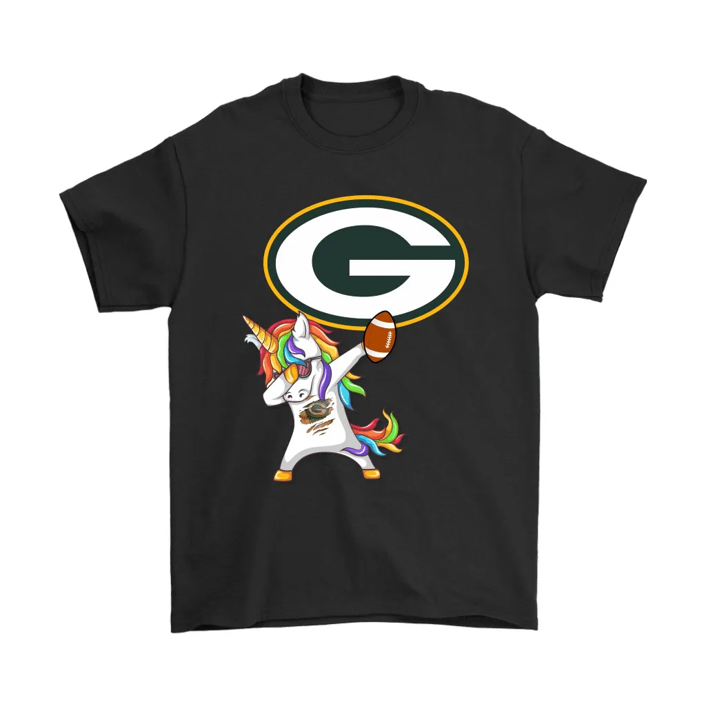 Dabbing Hip Hop Unicorn Dab With Green Bay Packers Football Men Women T-shirt, Hoodie, Sweatshirt