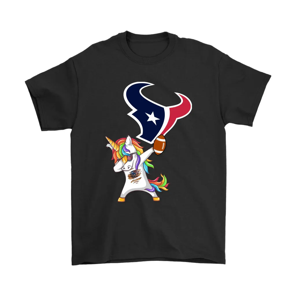 Dabbing Hip Hop Unicorn Dab With Houston Texans Football Men Women T-shirt, Hoodie, Sweatshirt