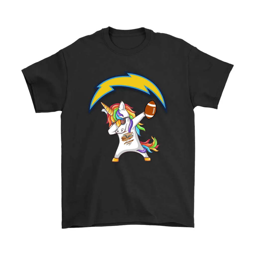 Dabbing Hip Hop Unicorn Dab With Los Angeles Chargers Football Men Women T-shirt, Hoodie, Sweatshirt