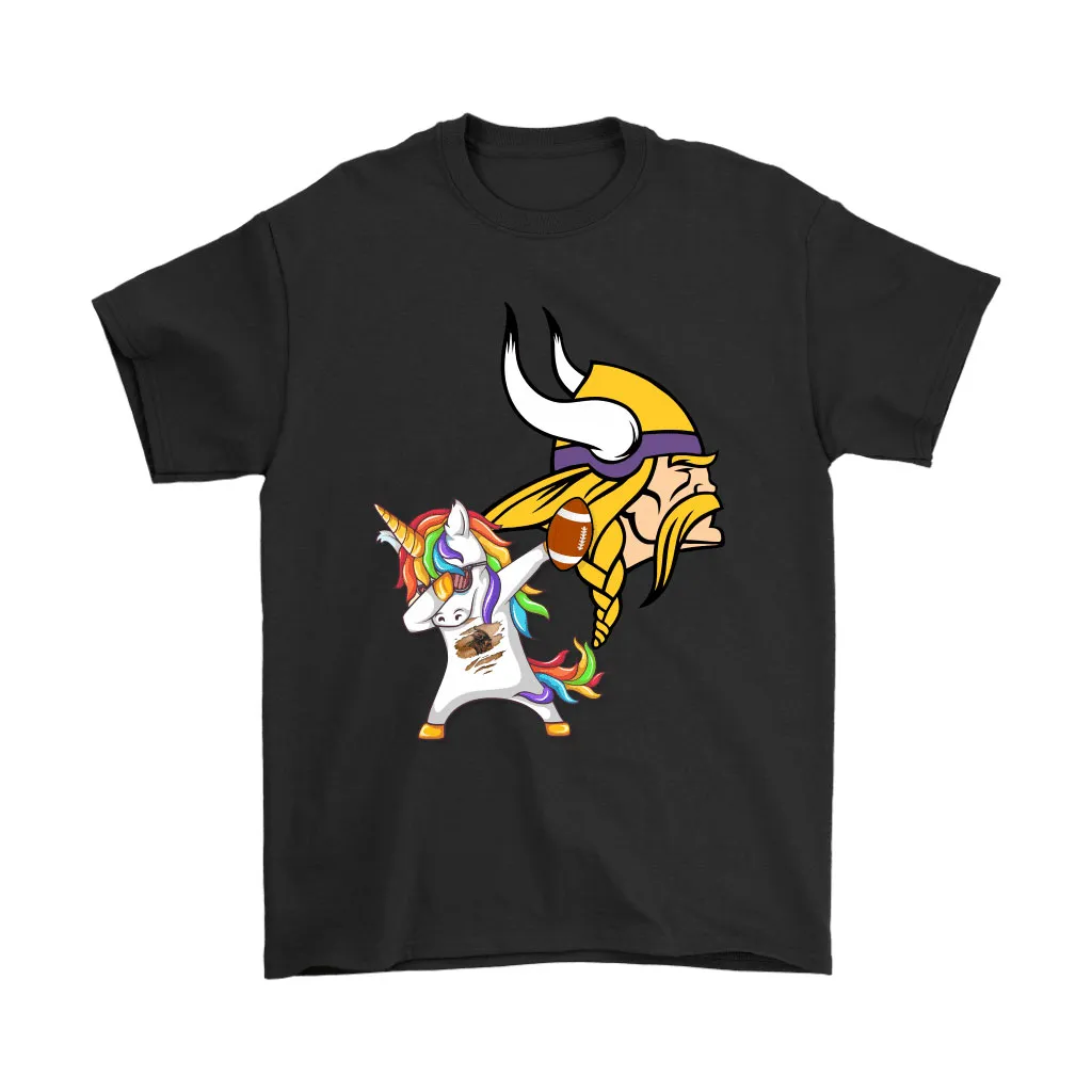 Dabbing Hip Hop Unicorn Dab With Minnesota Vikings Football Men Women T-shirt, Hoodie, Sweatshirt