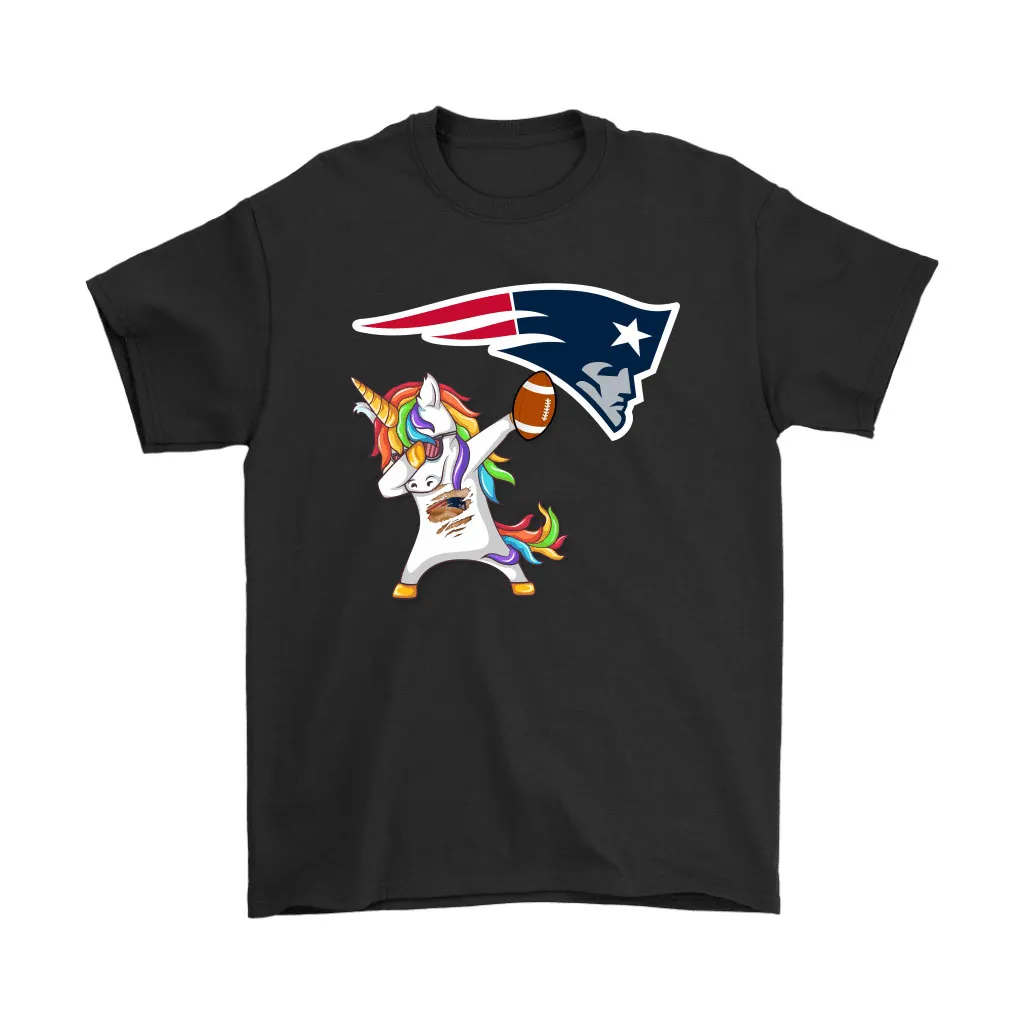 Dabbing Hip Hop Unicorn Dab With New England Patriots Football Men Women T-shirt, Hoodie, Sweatshirt