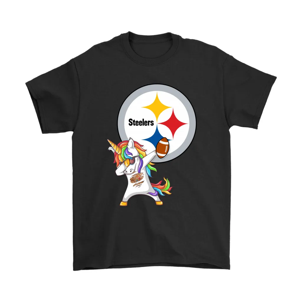 Dabbing Hip Hop Unicorn Dab With Pittsburgh Steelers Football Men Women T-shirt, Hoodie, Sweatshirt