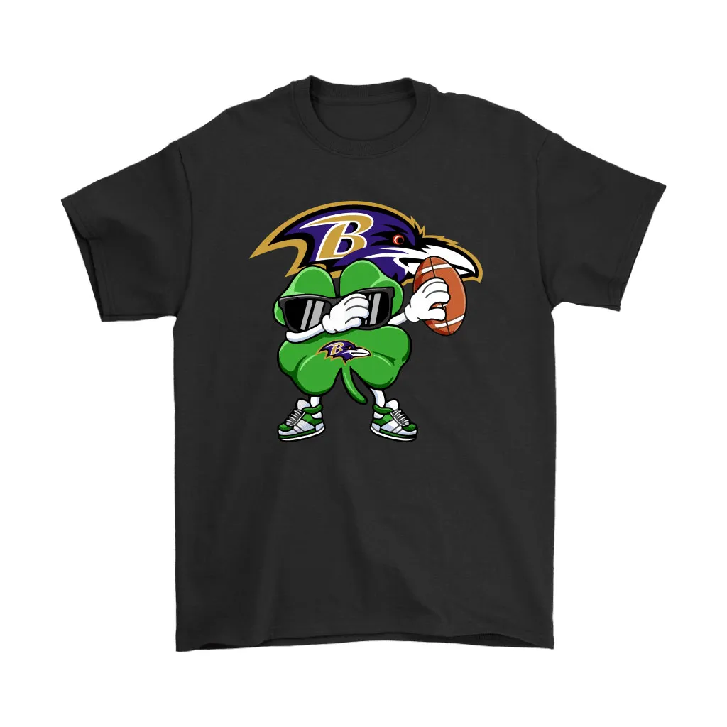 Dabbing Shamrock Football St Patricks Day Baltimore Ravens Men Women T-shirt, Hoodie, Sweatshirt