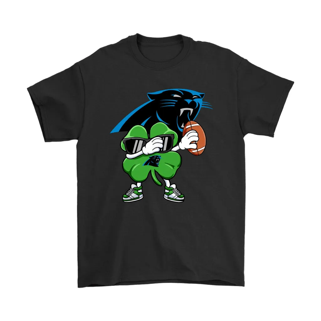 Dabbing Shamrock Football St Patricks Day Carolina Panthers Men Women T-shirt, Hoodie, Sweatshirt