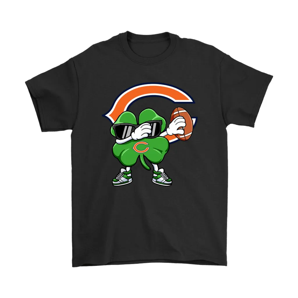 Dabbing Shamrock Football St Patricks Day Chicago Bears Men Women T-shirt, Hoodie, Sweatshirt