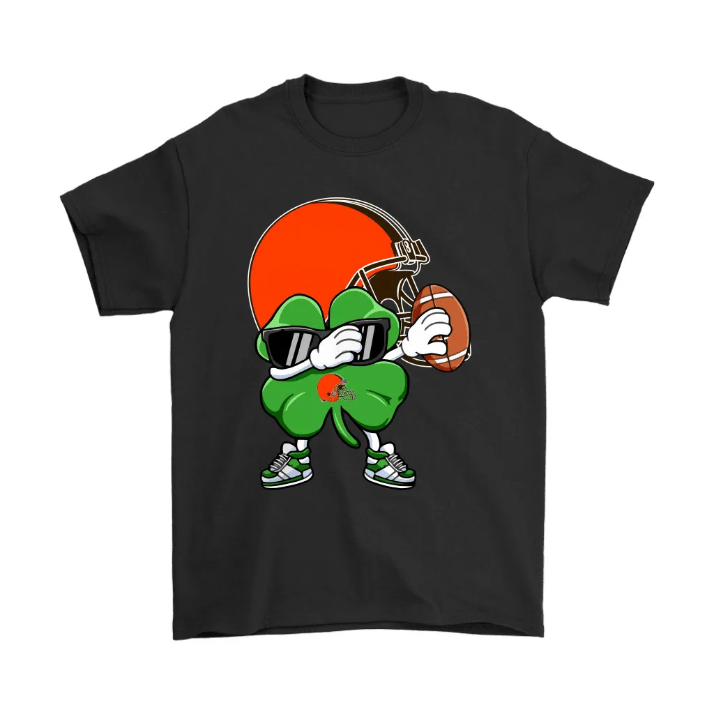 Dabbing Shamrock Football St Patricks Day Cleveland Browns Men Women T-shirt, Hoodie, Sweatshirt