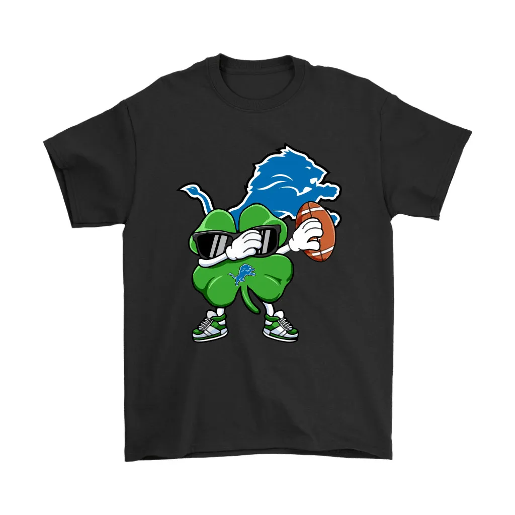 Dabbing Shamrock Football St Patricks Day Detroit Lions Men Women T-shirt, Hoodie, Sweatshirt