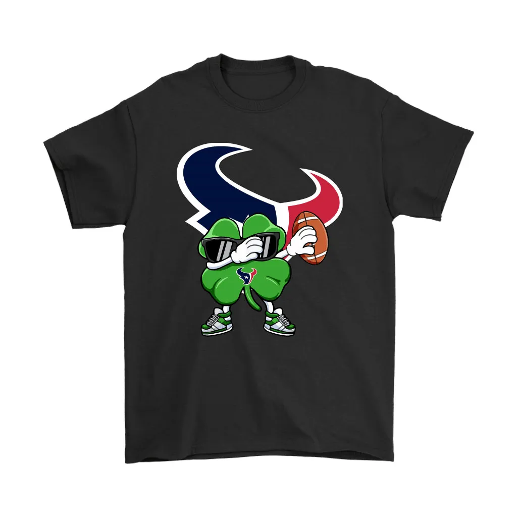 Dabbing Shamrock Football St Patricks Day Houston Texans Men Women T-shirt, Hoodie, Sweatshirt