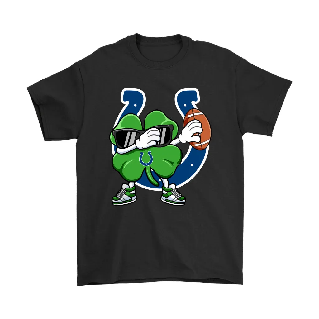 Dabbing Shamrock Football St Patricks Day Indianapolis Colts Men Women T-shirt, Hoodie, Sweatshirt