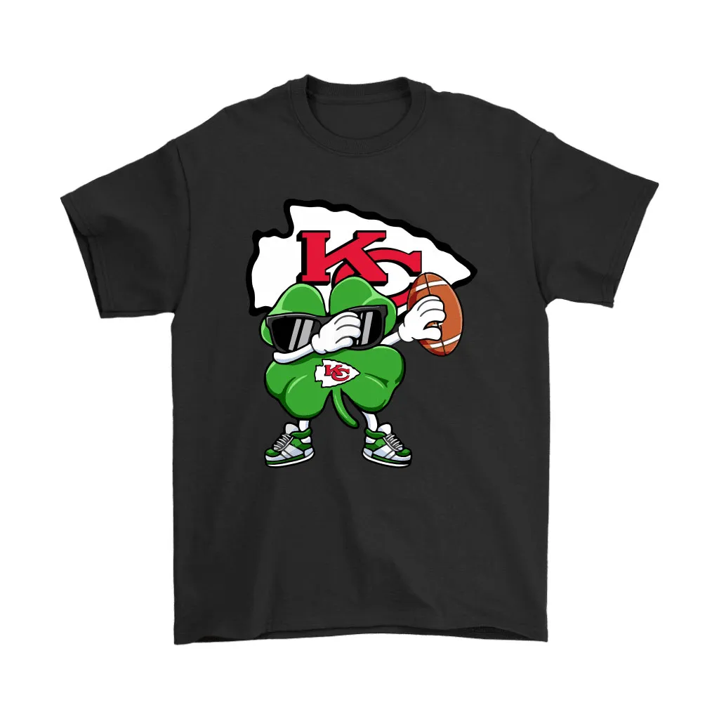 Dabbing Shamrock Football St Patricks Day Kansas City Chiefs Men Women T-shirt, Hoodie, Sweatshirt