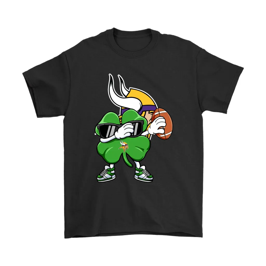 Dabbing Shamrock Football St Patricks Day Minnesota Vikings Men Women T-shirt, Hoodie, Sweatshirt