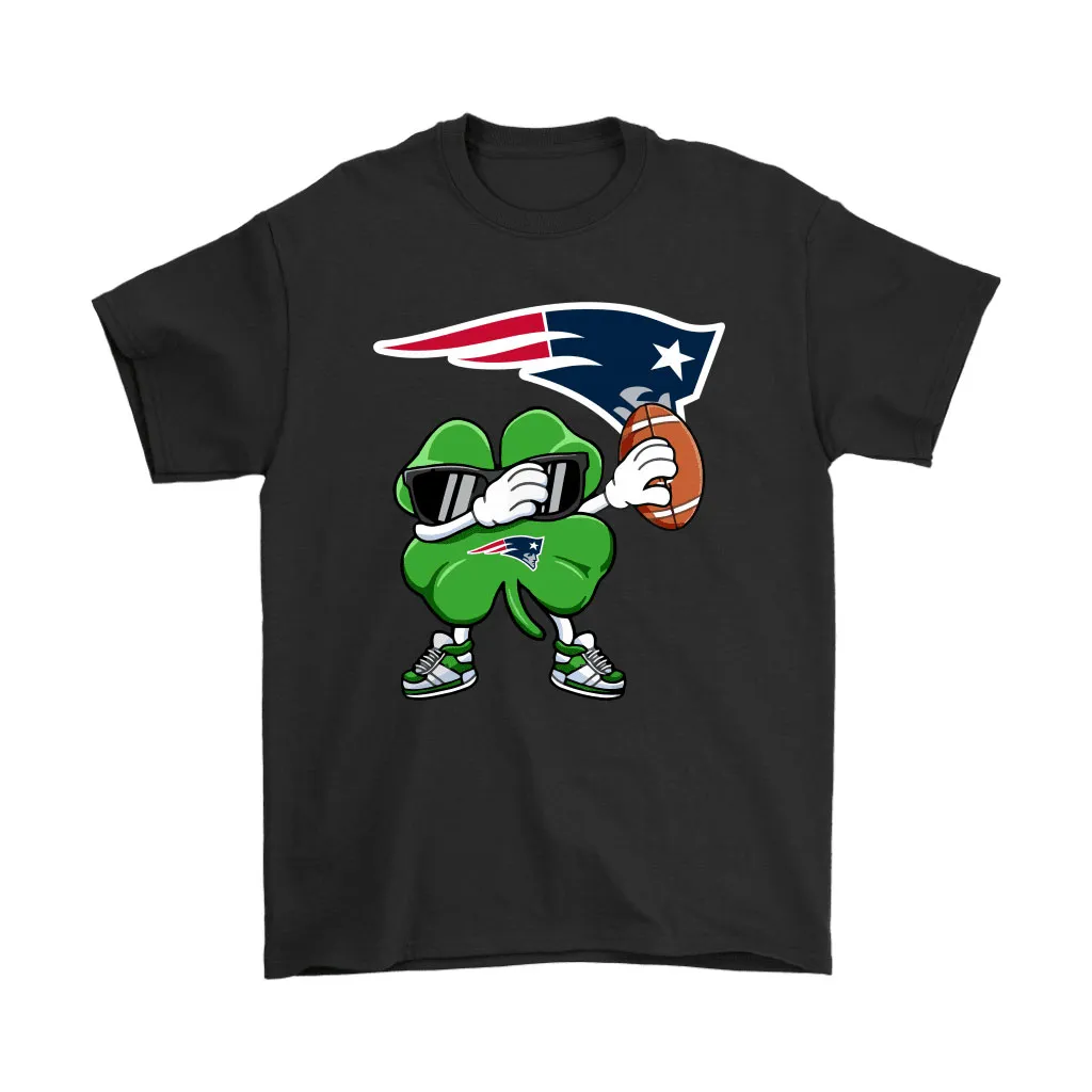 Dabbing Shamrock Football St Patricks Day New England Patriots Men Women T-shirt, Hoodie, Sweatshirt