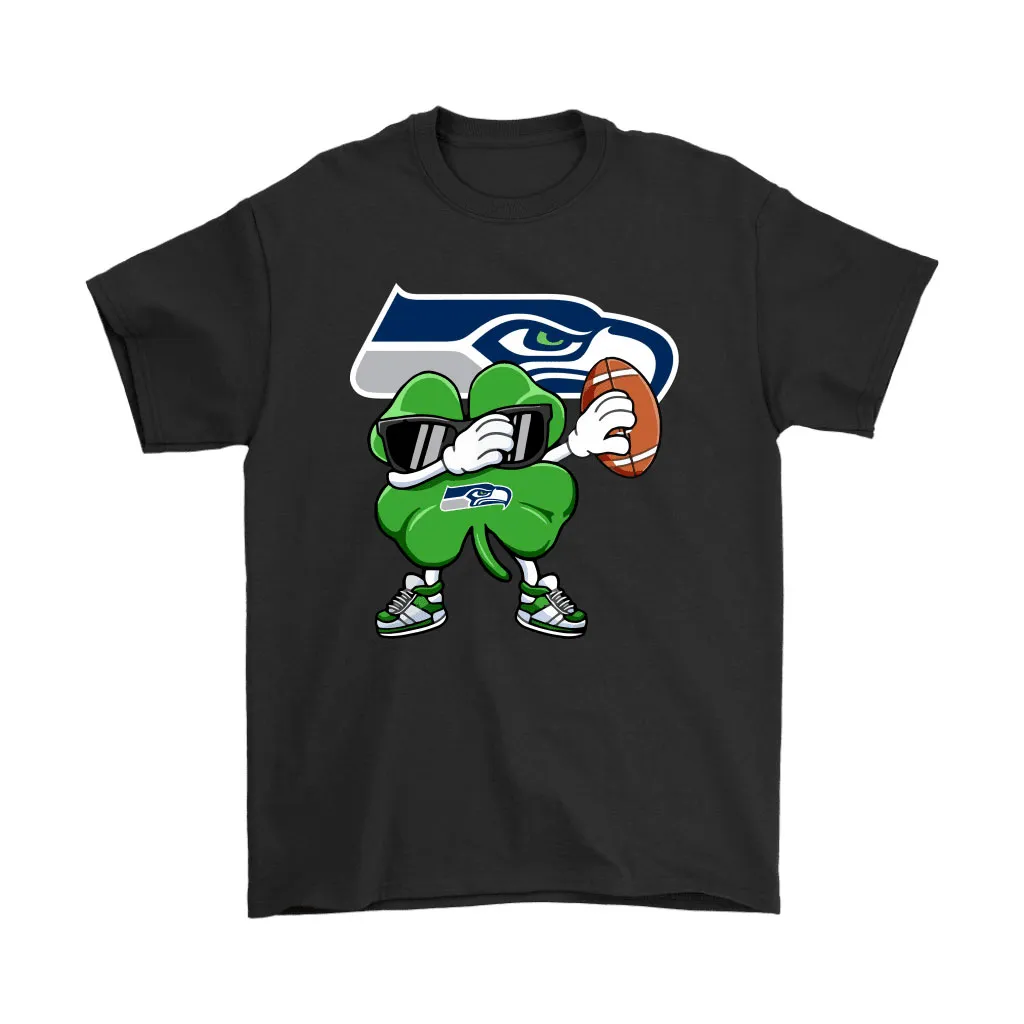 Dabbing Shamrock Football St Patricks Day Seattle Seahawks Men Women T-shirt, Hoodie, Sweatshirt