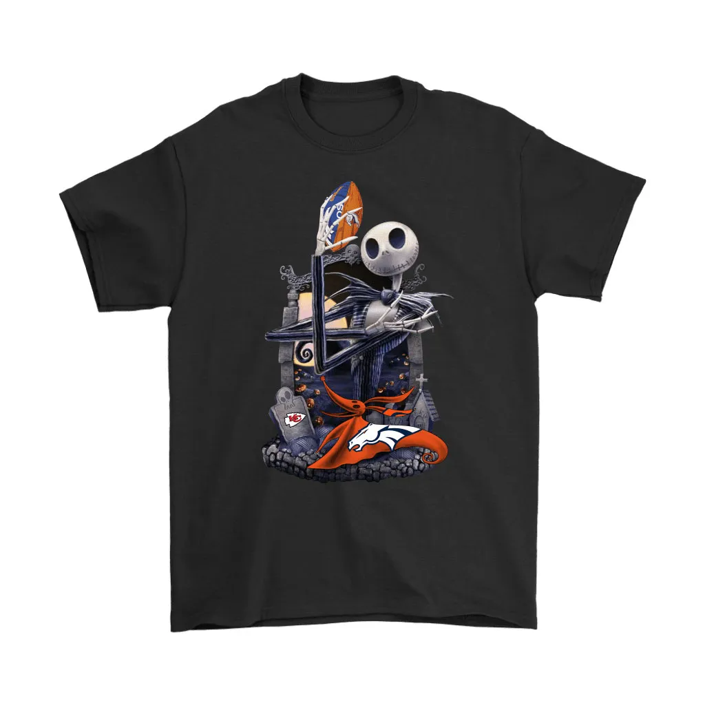 Denver Broncos Jack Skellington Halloween Men Women T-shirt, Hoodie, Sweatshirt