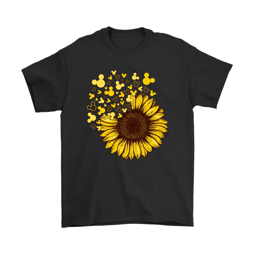 Disney Sunflower Mickey Mouse Logo Flower Petals Men Women T-shirt, Hoodie, Sweatshirt